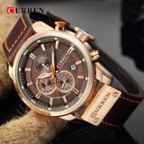 Luxury Brand Men Military Sport Watches Men's Quartz Clock Leather Strap Waterproof Date Wristwatch
