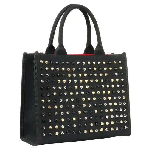 Cool Fashion Canvas Rivet Women Handbag Large capacity Shoulder Bag Black Green Camouflage Bolsas Mujer Lady Tote Shopping Trip