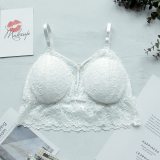 Lace Bralette Sexy Bras For Women Floral Lace Bra Wireless Underwear Deep V Crop Top Female Push Up Bra Sexy Lingerie