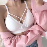 DropShipping One-Piece Bra Wire Free Hollow Out Bras for Women Solid Seamless Underwear Lingerie Breathable Padded Women Bras