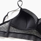 New Sexy Low Back Lace Bralette White Bra Bustier Crop Top Polka dot mesh Ultra Thin Underwear Women Lingerie Sexy Tank Tops Bra