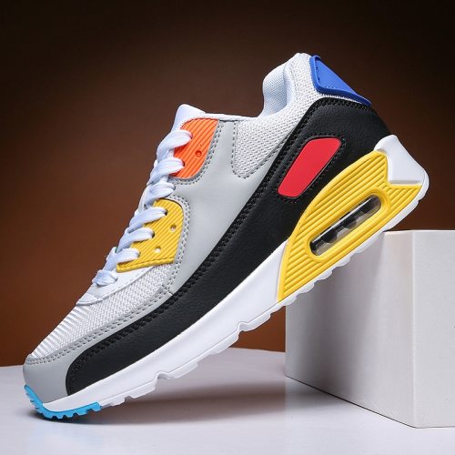 Men's Sports Training Sneakers Air Cushion Mesh Tennis Sports Shoes Outdoor Running Shoes Non-slip Wear-resistant Casual Shoes