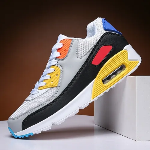 Men's Sports Training Sneakers Air Cushion Mesh Tennis Sports Shoes Outdoor Running Shoes Non-slip Wear-resistant Casual Shoes
