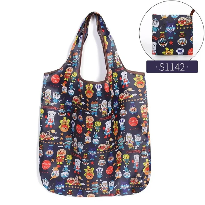 Folding Shopping Bag Eco Friendly Ladies Gift Foldable Reusable Tote Bag Portable Travel Shoulder Bag Small Size