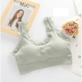 Queenral Underwear Women Bra Seamless Bra Tank Crop Top Bras For Women Back Hollow Wire Free Intimates With Removable Padded