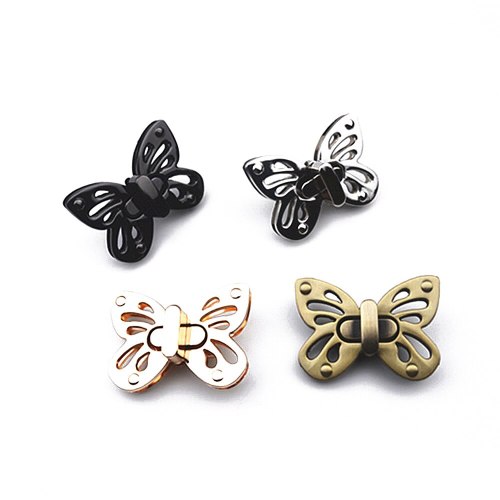 Butterfly Shaped Twist Turn Lock Metal Purse Lock Closure for DIY Handbag Shoulder Bag Purse