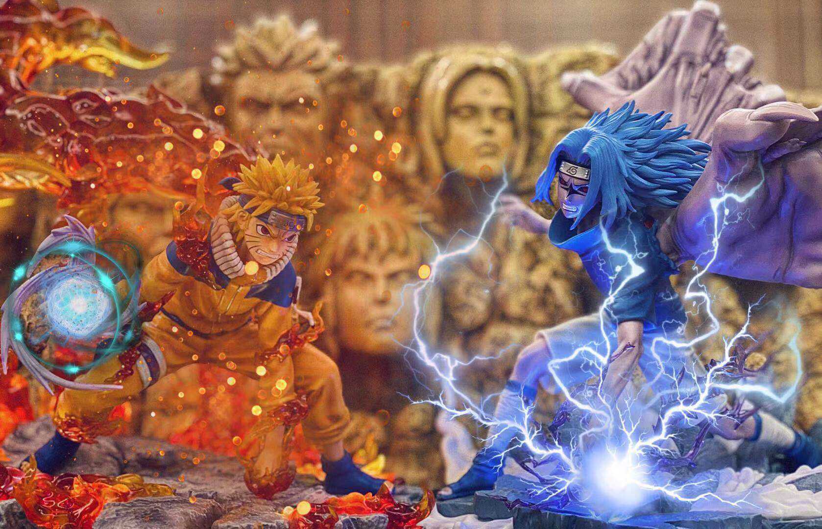 Naruto statues