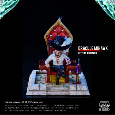【Pre order】YZ Studio One Piece Dracule Mihawk WCF Sitting Positon Castle Scene series  Resin Statue Deposit
