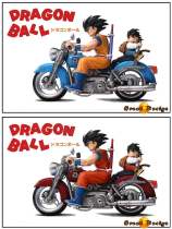 【In Stock】GD-Studio Dragon Ball Z Goku Father and Son on the Motorbike Resin Statue