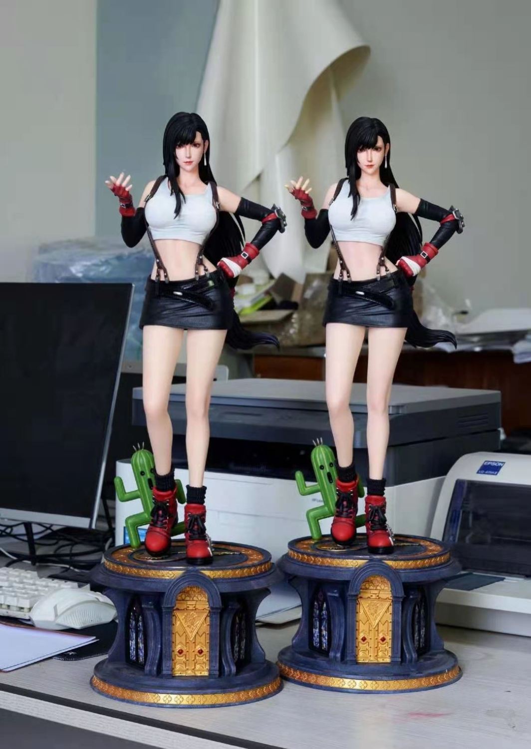 ãIn StockãPink Pink Studio Final Fantasy VII FF7 Fighting goddess TIFA Resin Statue