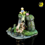 【Pre order】Moon Shadow Studio Pokemon Mysterious forest Celebi Hoppip Sentret  Family Resin Statue Deposit