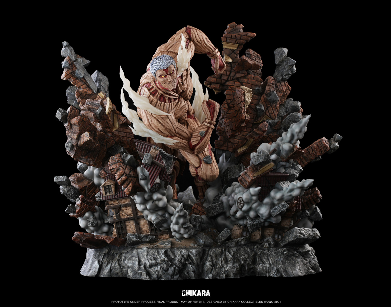 ãPre orderãCHIKARA STUDIO Attack on Titan Reiner Braun ã©ã¤ãã¼ã»ãã©ã¦ã³ The Armored Titan Resin Statue