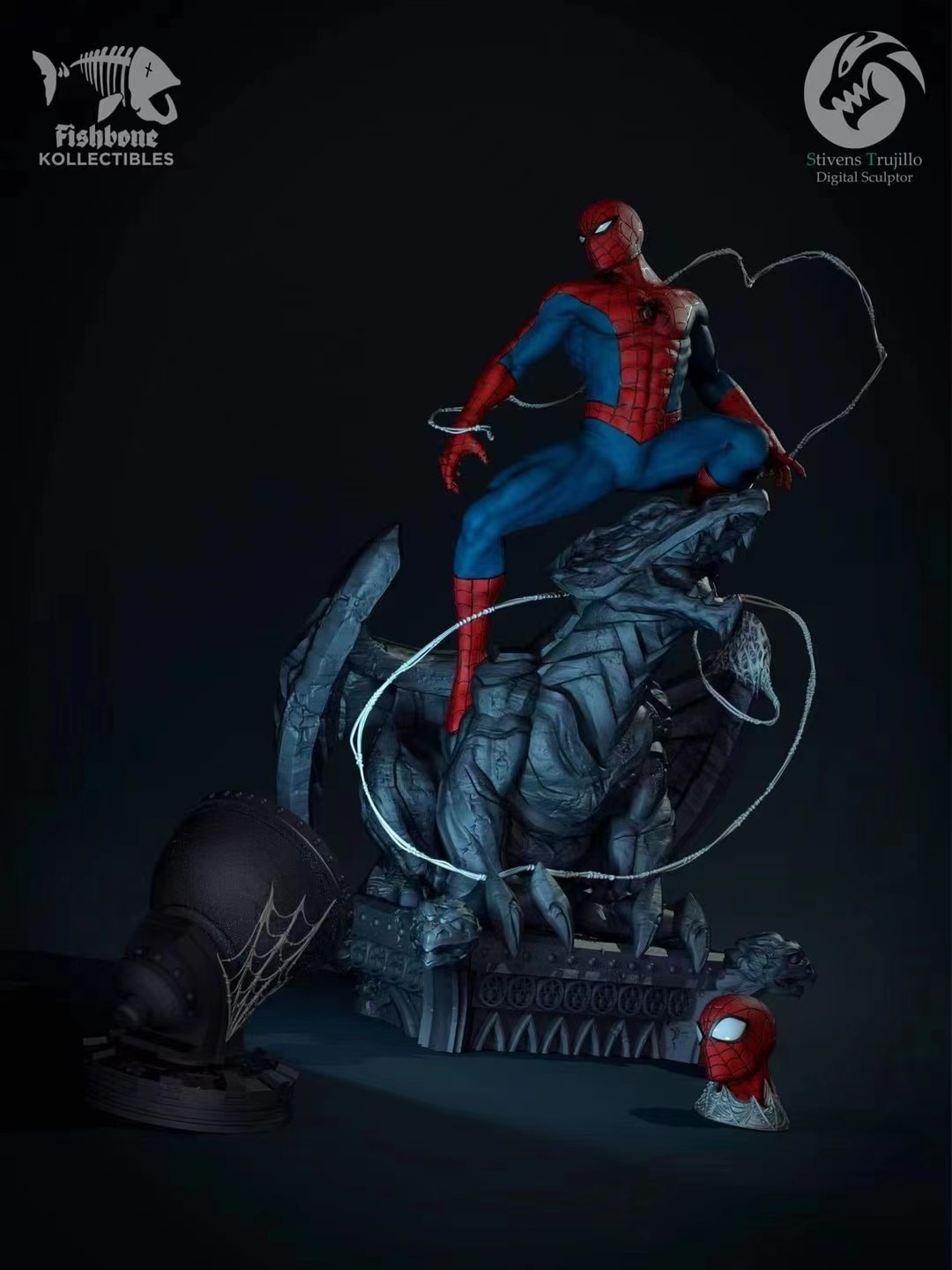 【Pre order】Dell'Otto Marvel Comics Spiderman Statue Resin Statue Deposit