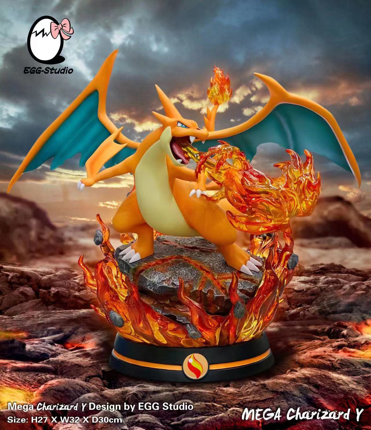 Pre-order * Pchouse Studio Pokemon Charizard group Fire Resin Statue -  Bucket&Shovel